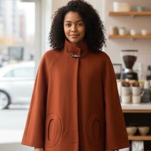 Betsey Johnson Vintage Wool Cape/Jacket (Red)